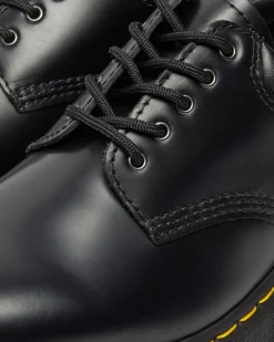 Dr. Martens Chaussures Plateformes Quad 8053 En Cuir Noir — Polished Smooth Best