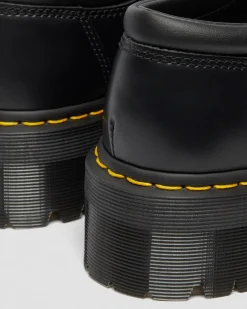 Dr. Martens Chaussures Plateformes Quad 8053 En Cuir Noir — Polished Smooth Best