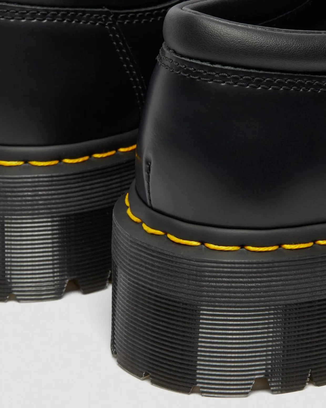 Dr. Martens Chaussures Plateformes Quad 8053 En Cuir Noir — Polished Smooth Best