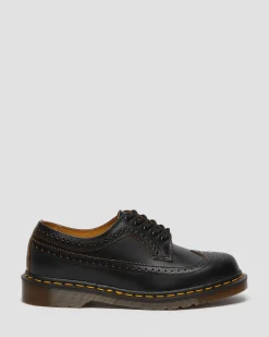 Dr. Martens Chaussures Richelieus 3989 Vintage En Cuir Quilon Noir — Quilon Outlet