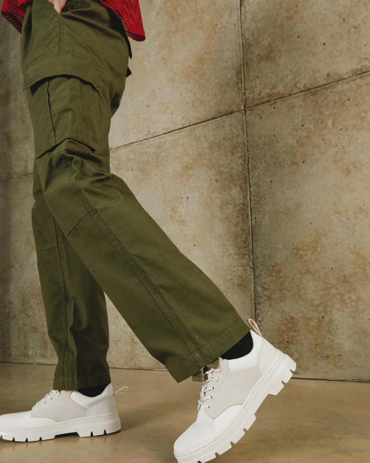 Dr. Martens Chaussures Utilitaires Reeder En Daim Et En Poly Off White+Natural — Poly Ripstop + Eh Suede + Ajax Discount