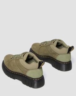 Dr. Martens Chaussures Woodard En Cuir Tumbled Nubuck à Zip Muted Olive — Titan Shop