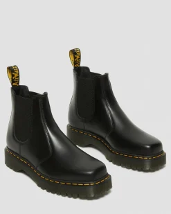 Dr. Martens Chelsea Boots 2976 Bex En Cuir à Bouts Carrés Noir — Polished Smooth Cheap