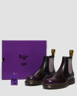 Dr. Martens Chelsea Boots 2976 BT21 En Cuir Violet+Noir — Arcadia Cheap