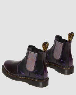 Dr. Martens Chelsea Boots 2976 BT21 En Cuir Violet+Noir — Arcadia Cheap