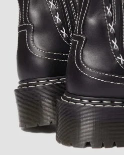 Dr. Martens Chelsea Boots 2976 Contrast Stitch En Cuir Noir — Wanama Clearance