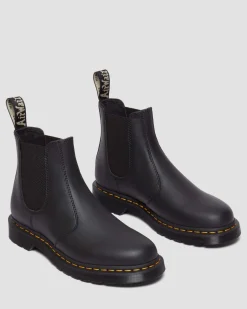 Dr. Martens Chelsea Boots 2976 En Chutes De Cuir Reconditionnées Black — Genix Nappa Cheap