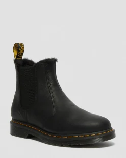 Dr. Martens Chelsea Boots 2976 En Cuir Doublees De Fourrure Synthetique Noir — Ambassador Store