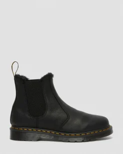 Dr. Martens Chelsea Boots 2976 En Cuir Doublees De Fourrure Synthetique Noir — Ambassador Store