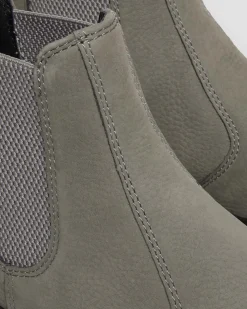 Dr. Martens Chelsea Boots 2976 En Cuir Milled Nubuck NICKEL GREY — Milled Nubuck Wp Discount