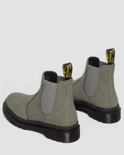 Dr. Martens Chelsea Boots 2976 En Cuir Milled Nubuck NICKEL GREY — Milled Nubuck Wp Discount
