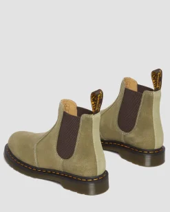 Dr. Martens Chelsea Boots 2976 En Cuir Tumbled Nubuck Muted Olive — Tumbled Nubuck Best