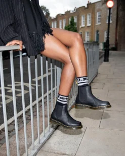 Dr. Martens Chelsea Boots 2976 En Cuir Virginia Noir — Virginia Clearance