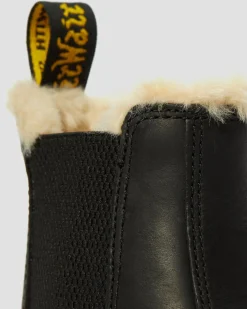 Dr. Martens Chelsea Boots 2976 Leonore Doublées De Fourrure Synthétique Noir — Burnished Wyoming Flash Sale