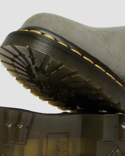 Dr. Martens Chelsea Boots 2976 Leonore En Cuir Nubuck Et Fourrure Synthétique NICKEL GREY — Milled Nubuck Wp Hot