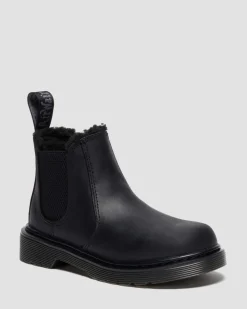 Dr. Martens Chelsea Boots 2976 Leonore Fourrées Junior Noir — Republic Waterproof Hot