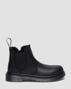 Dr. Martens Chelsea Boots 2976 Leonore Fourrées Junior Noir — Republic Waterproof Hot