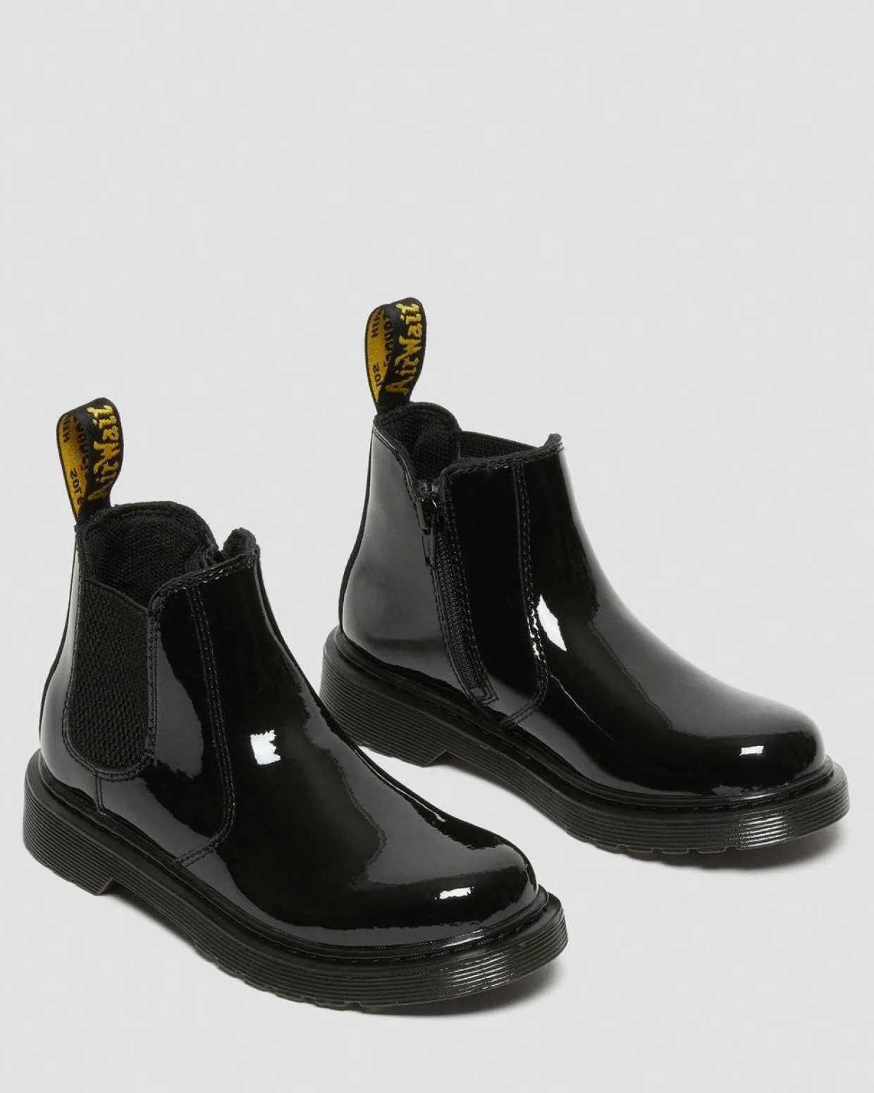 Dr. Martens Chelsea Boots 2976 Vernies Junior Noir — Patent Leather New