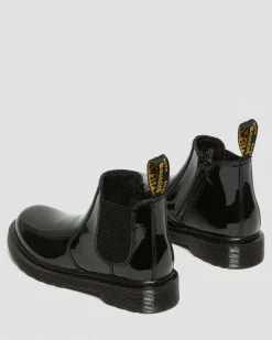 Dr. Martens Chelsea Boots 2976 Vernies Junior Noir — Patent Leather New