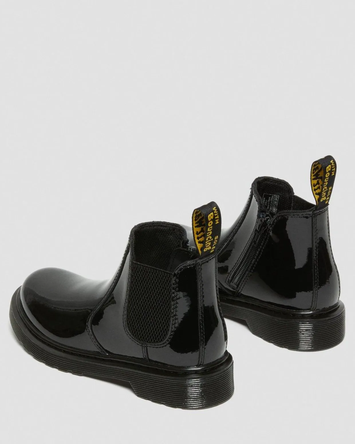 Dr. Martens Chelsea Boots 2976 Vernies Junior Noir — Patent Leather New