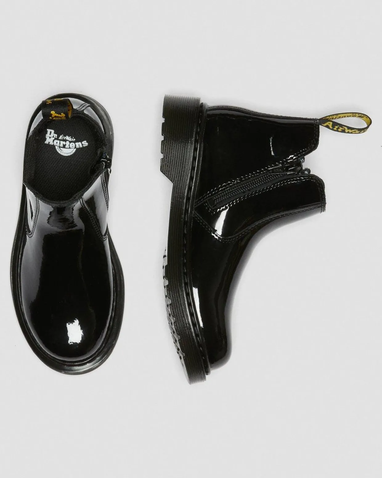 Dr. Martens Chelsea Boots 2976 Vernies Junior Noir — Patent Leather New