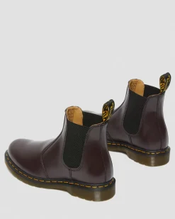 Dr. Martens Chelsea Boots 2976 Yellow Stitch En Cuir Smooth Bordeaux — Smooth Leather Flash Sale