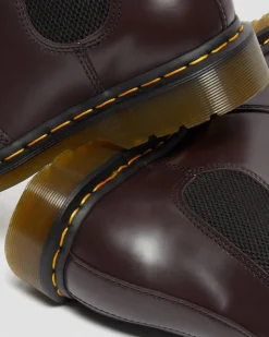 Dr. Martens Chelsea Boots 2976 Yellow Stitch En Cuir Smooth Bordeaux — Smooth Leather Flash Sale