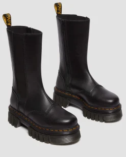 Dr. Martens Chelsea Boots Audrick Tall Noir — Nappa Lux Cheap