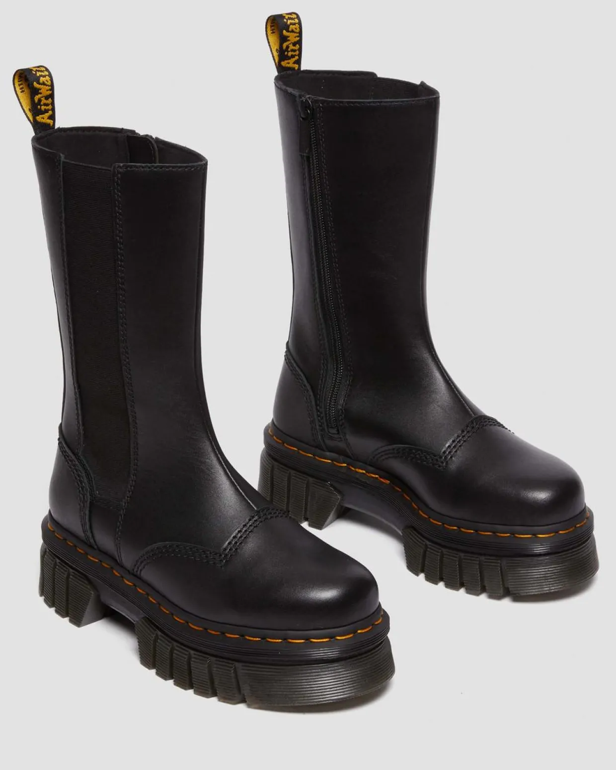 Dr. Martens Chelsea Boots Audrick Tall Noir — Nappa Lux Cheap