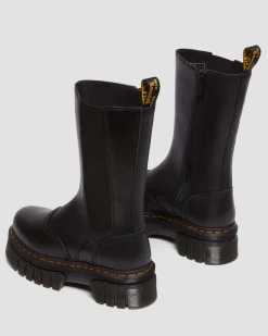 Dr. Martens Chelsea Boots Audrick Tall Noir — Nappa Lux Cheap