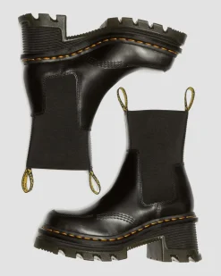 Dr. Martens Chelsea Boots Corran En Cuir Atlas à Talons Noir — Atlas Hot