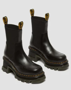 Dr. Martens Chelsea Boots Corran En Cuir Atlas à Talons Noir — Atlas Hot