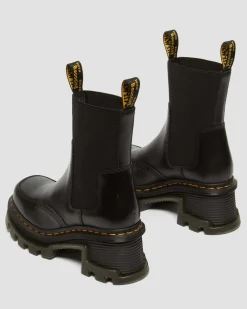 Dr. Martens Chelsea Boots Corran En Cuir Atlas à Talons Noir — Atlas Hot