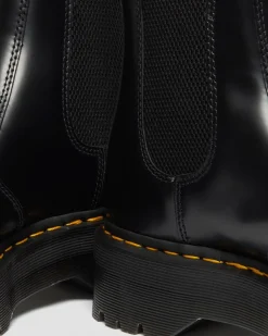 Dr. Martens Chelsea Boots Plateformes Quad 2976 En Cuir Smooth Noir — Polished Smooth Flash Sale