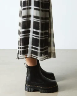 Dr. Martens Chelsea Boots Plateformes Audrick En Cuir Nappa Lux Noir — Nappa Lux Best