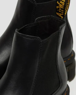 Dr. Martens Chelsea Boots Plateformes Audrick En Cuir Nappa Lux Noir — Nappa Lux Best