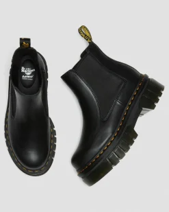 Dr. Martens Chelsea Boots Plateformes Audrick En Cuir Nappa Lux Noir — Nappa Lux Best