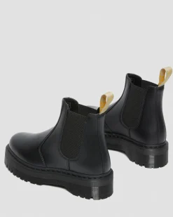 Dr. Martens Chelsea Boots Plateformes 2976 Felix Vegan Noir — Felix Rub Off Discount