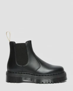 Dr. Martens Chelsea Boots Plateformes 2976 Felix Vegan Noir — Felix Rub Off Discount