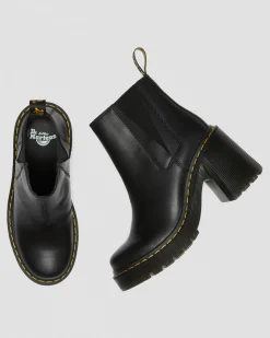 Dr. Martens Chelsea Boots Spence En Cuir à Talons Évasés Noir — Sendal Sale