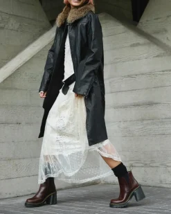 Dr. Martens Chelsea Boots Spence En Cuir à Talons évasés Dark Brown Cheap