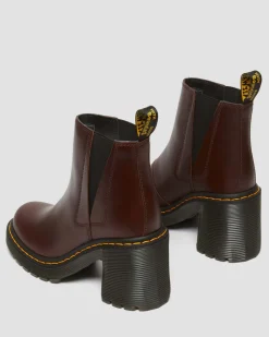 Dr. Martens Chelsea Boots Spence En Cuir à Talons évasés Dark Brown Cheap