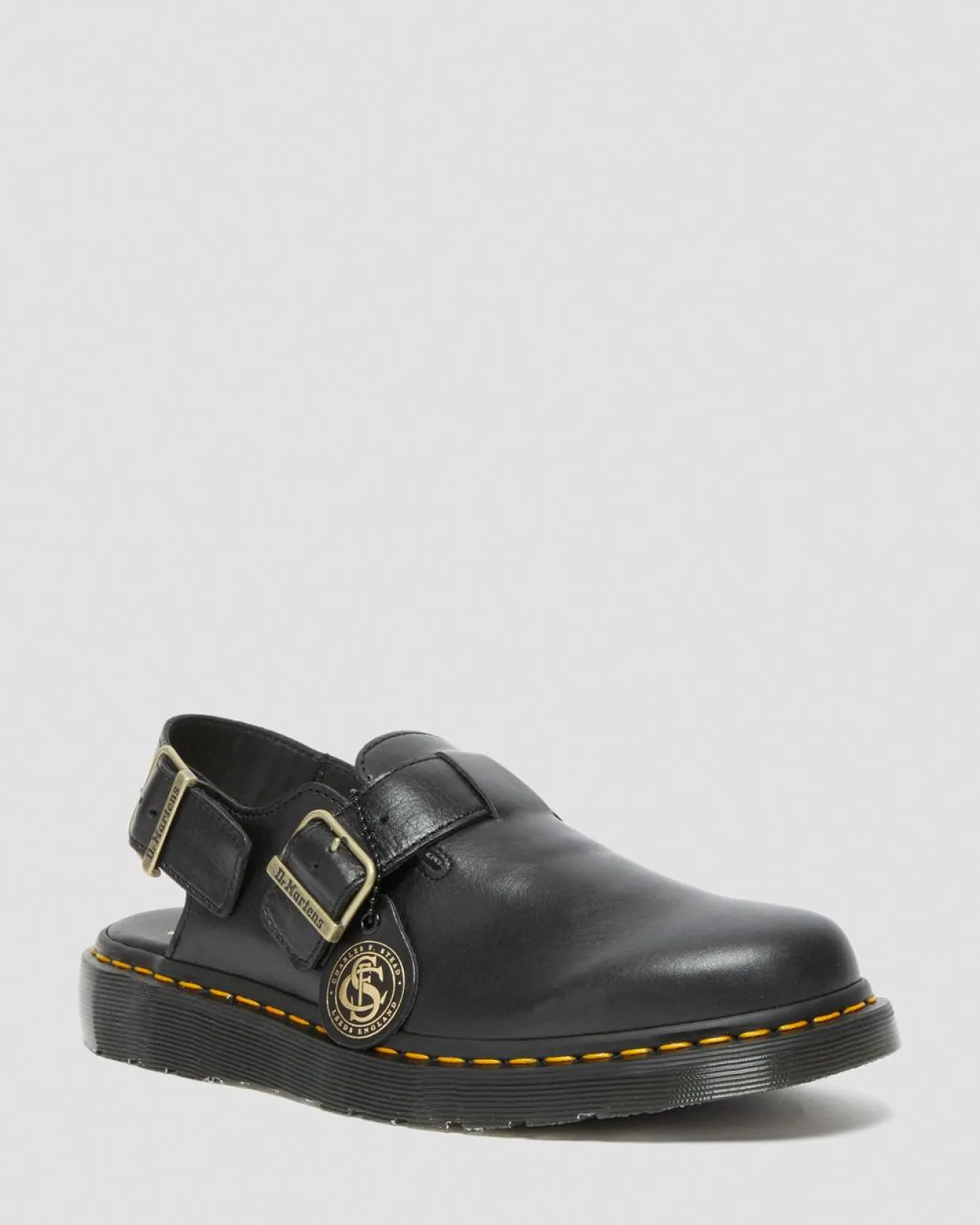Dr. Martens Claquettes à Brides Jorge Made In England En Cuir Noir Cheap