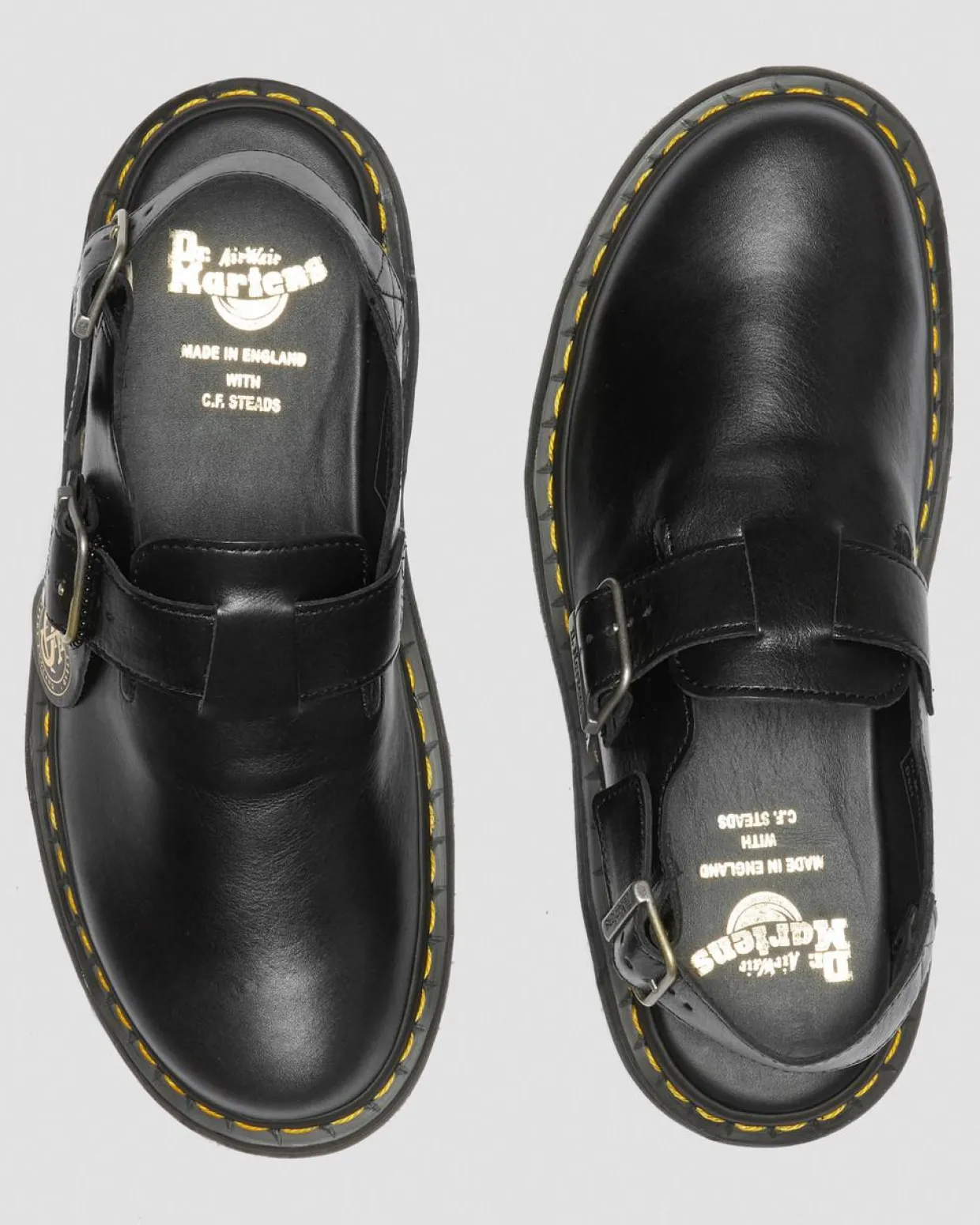 Dr. Martens Claquettes à Brides Jorge Made In England En Cuir Noir Cheap