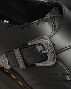 Dr. Martens Creepers Plateformes Ramsey En Cuir Smooth Tressé Noir — Smooth Leather Hot