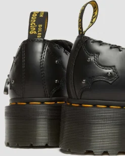 Dr. Martens Creepers Plateformes Ramsey En Cuir Smooth Tressé Noir — Smooth Leather Hot
