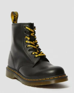 Dr. Martens Lacets Plats 140cm (8-10 œillets) Noir+Jaune — Tetoron Fashion