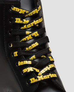 Dr. Martens Lacets Plats 140cm (8-10 œillets) Noir+Jaune — Tetoron Fashion
