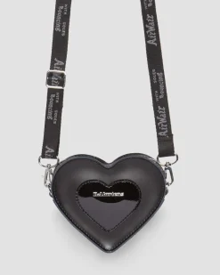 Dr. Martens Mini Sac En Cuir En Forme De Cœur Noir — Kiev+Patent Lamper Online