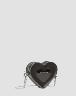 Dr. Martens Mini Sac En Cuir En Forme De Cœur Noir — Kiev+Patent Lamper Online